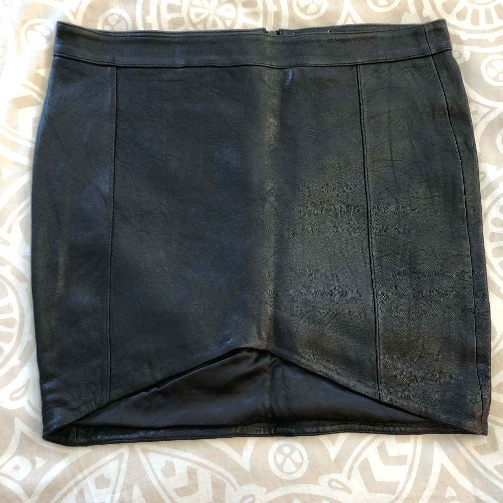 American Retro Leather Gina Mini Skirt
